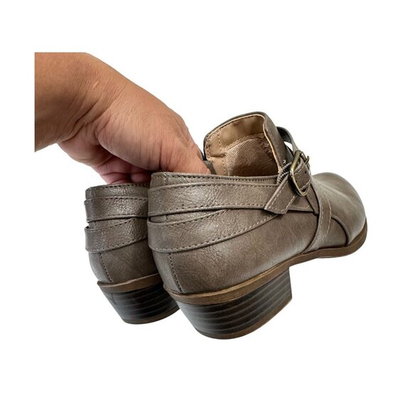LifeStride Velocity 2.0 Adley Womens Taupe Faux Leather Ankle Booties SZ 6.5M - Picture 7 of 12